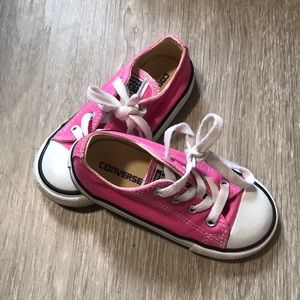 Girls pink converse all star sneakers